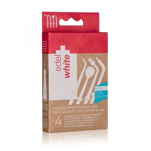 Набір змінних насадок до іригатора Edel+White Flosserpick Power Spa, 4 шт
