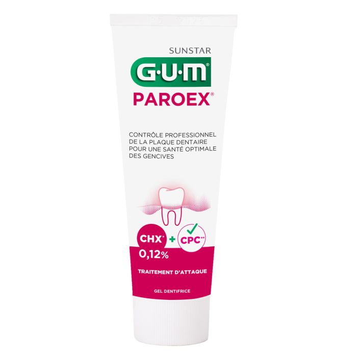 Зубна паста GUM PAROEX 0,12% СНХ, догляд за яснами, активна дія, 75 мл