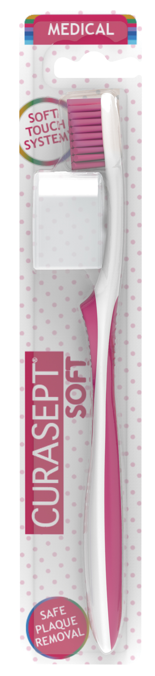 Зубна щітка CURASEPT SOFT MEDICAL RED, м'яка