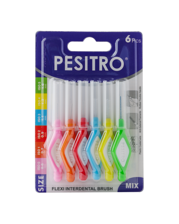 Набір міжзубних йоржиків Pesitro FLEXI MIX, 6 шт