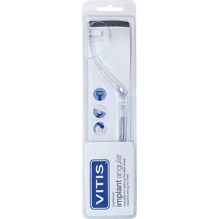 Зубна щітка VITIS IMPLANT ANGULAR для імплантів, коронок та мостів