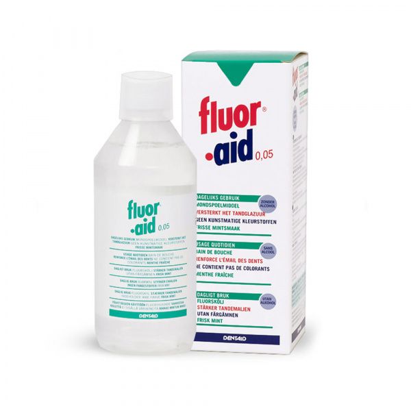 Ополіскувач FLUOR-AID 0.05% фториду, щоденне використання, профілактика карієсу та захист ясен, 500 мл