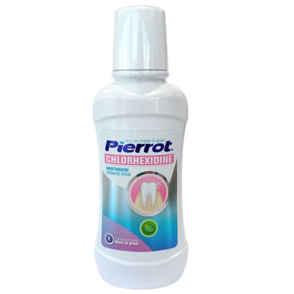 Ополіскувач Pierrot з хлоргексидином 0,12% та фтором, 250мл Ополіскувач Pierrot з хлоргексидином 0,12% та фтором, 250мл