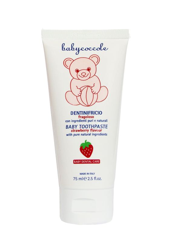 Дитяча зубна паста Babycoccole 0-6 років, полуниця, 75 мл Дитяча зубна паста Babycoccole 0-6 років, полуниця, 75 мл