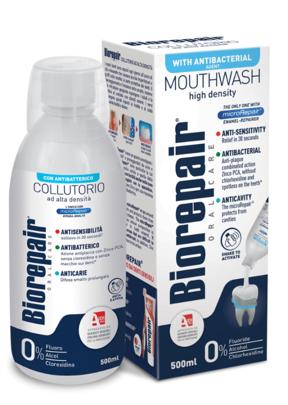 Ополіскувач Biorepair потрійної дії. Проти чутливості, карієсу, антибактеріальний, 500 мл