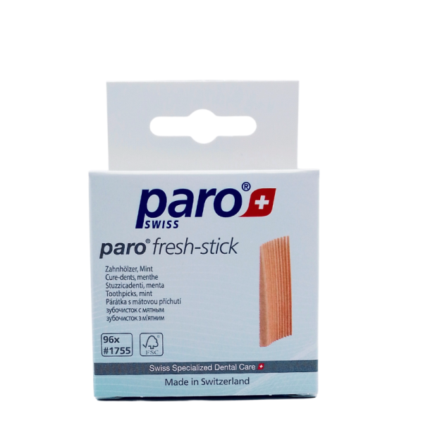 Медичні зубочистки Paro fresh-sticks, середнього розміру, с м'ятним смаком, 96 шт. Медичні зубочистки Paro fresh-sticks, середнього розміру, с м'ятним смаком, 96 шт.