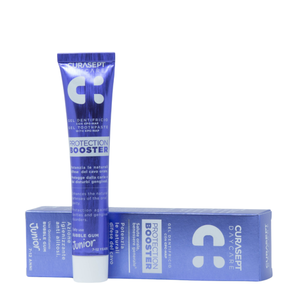 Дитяча зубна паста CURASEPT DAYCARE PROTECTION BOOSTER JUNIOR, 7-12 років, 50мл Дитяча зубна паста CURASEPT DAYCARE PROTECTION BOOSTER JUNIOR, 7-12 років, 50мл