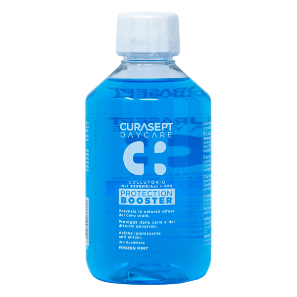 Ополіскувач CURASEPT DAYCARE BOOSTER FROZEN MINT, м'ятний, 500 мл Ополіскувач CURASEPT DAYCARE BOOSTER FROZEN MINT, м'ятний, 500 мл