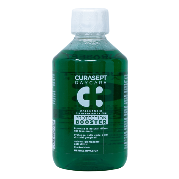 Ополіскувач CURASEPT DAYCARE BOOSTER HERBAL INVASION, трав'яний смак, 500 мл Ополіскувач CURASEPT DAYCARE BOOSTER HERBAL INVASION, трав'яний смак, 500 мл