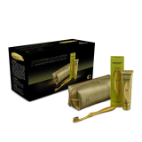 Зубна паста CURASEPT LUXURY WHITENING GOLD, відбілююча, 75 мл + зубна щітка, косметичка