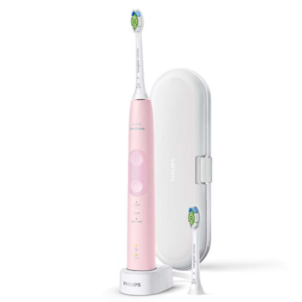 Звукова електрична щітка PHILIPS Sonicare ProtectiveClean 5100, HX6856/29, 2 насадки для відбілювання, 3 режими+футляр Звукова електрична щітка PHILIPS Sonicare ProtectiveClean 5100, HX6856/29, 2 насадки для відбілювання, 3 режими+футляр