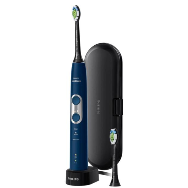 Звукова електрична щітка PHILIPS Sonicare ProtectiveClean 6100, HX6871/47, 2 насадки для відбілювання, 3 режими, 3 інтенсивності+футляр Звукова електрична щітка PHILIPS Sonicare ProtectiveClean 6100, HX6871/47, 2 насадки для відбілювання, 3 режими, 3 інтенсивності+футляр