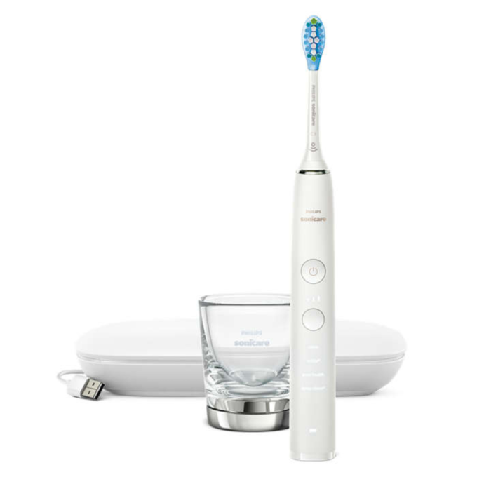 Звукова електрична щітка Philips Sonicare DiamondClean 9000 HX9911/27, насадка проти нальоту, 4 режими, 3 інтенсивності, чохол USB зарядка