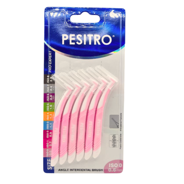 Щітка міжзубна Pesitro L-shape 0,6 мм, 6 шт. Щітка міжзубна Pesitro L-shape 0,6 мм, 6 шт.