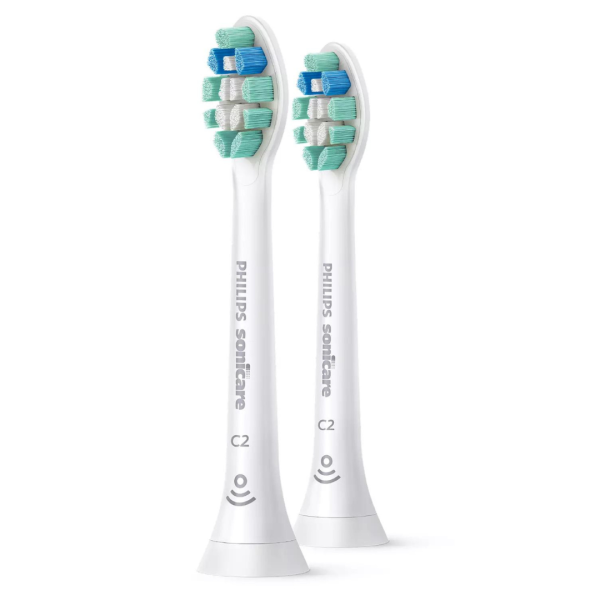 Насадки Philips Sonicare C2 Optimal Plaque Defence, для звукової зубної щітки, проти нальоту, 2 шт Насадки Philips Sonicare C2 Optimal Plaque Defence, для звукової зубної щітки, проти нальоту, 2 шт