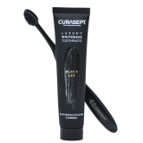 Зубна паста CURASEPT LUXURY WHITENING, BLACK, відбілююча, ремінералізуюча  з перекисом карбаміду, 75 мл+зубна щітка
