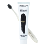 Зубна паста CURASEPT LUXURY WHITENING WHITE, відбілююча, ремінералізуюча  з перекисом карбаміду, 75 мл+зубна щітка