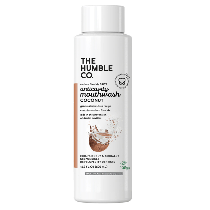 Ополіскувач The Humble Co., СНХ 0,02%, з фтором, смак кокосу, 500 мл