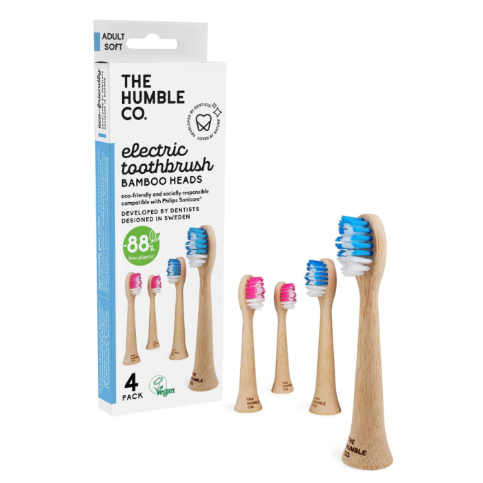 Насадки з бамбуку The Humble Co. для звукових щіток Philips Sonicare, м'які, 4 шт