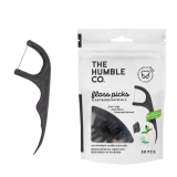 Зубний флос The Humble Co., одинарна нитка, м'ята, активоване вугілля, 50 шт.