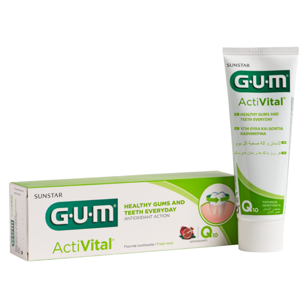 Зубна паста-гель GUM ActiVital, здорові ясна та зуби, 75 мл Зубна паста-гель GUM ActiVital, здорові ясна та зуби, 75 мл