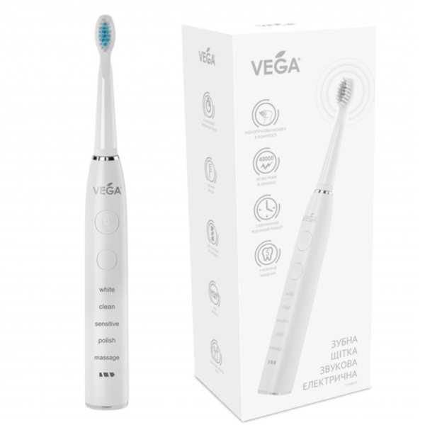 Звукова електрична щітка Vega VT-600W, 5 режимів