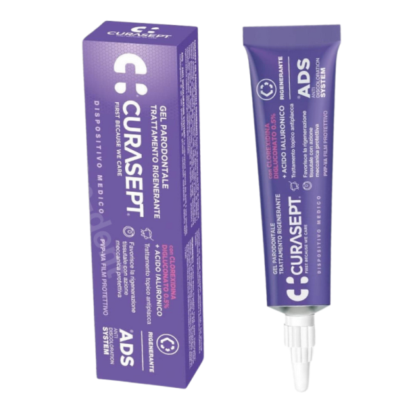 Гель для ясен CURASEPT HYALU PRO GEL ADS, СНХ 0,5%, з ДНК + гіалуронова кислота, відновлюючий, 30 мл Гель для ясен CURASEPT HYALU PRO GEL ADS, СНХ 0,5%, з ДНК + гіалуронова кислота, відновлюючий, 30 мл