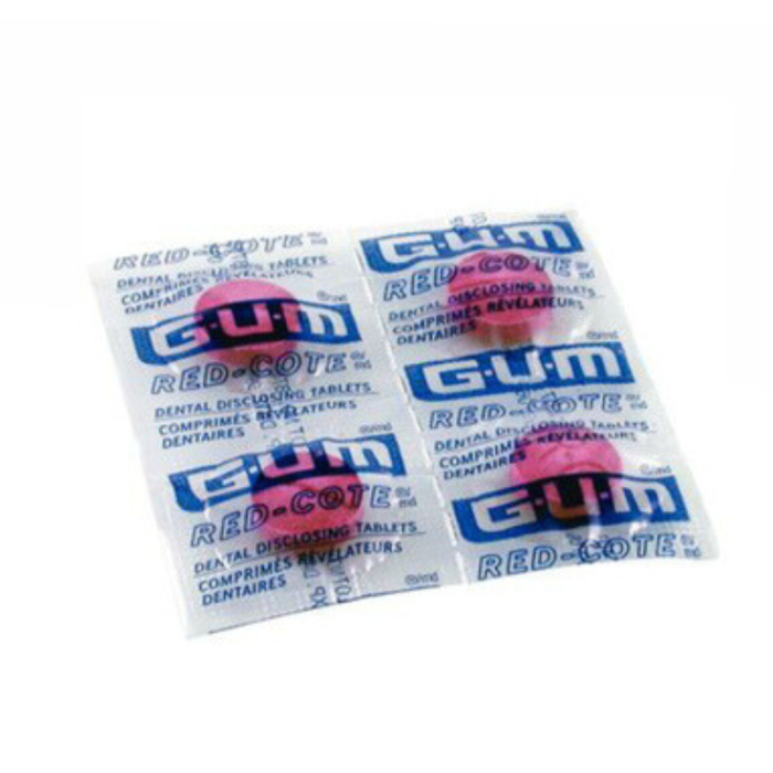 Пігулки для індикації зубного нальоту GUM Red Cote, 4 шт