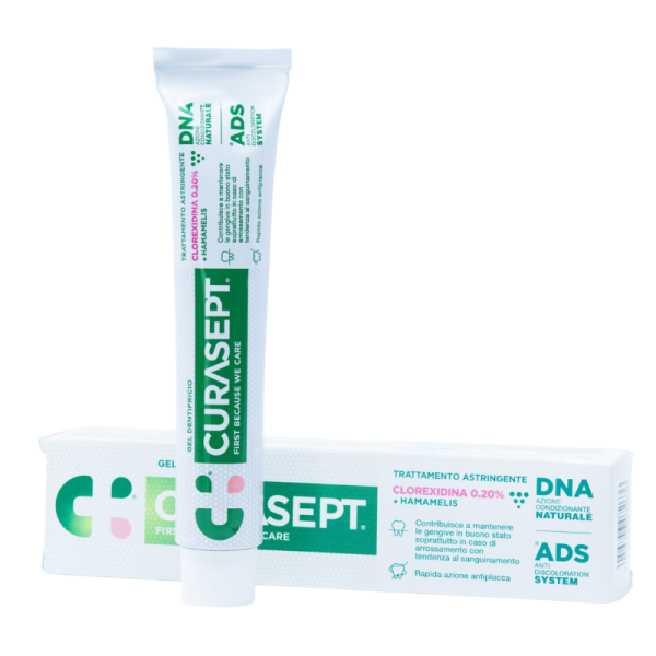 Зубна паста CURASEPT ADS ASTRIGENT PRO 0,2% СНХ, з гамамелісом та ДНК, в'яжуча дія, 75 мл