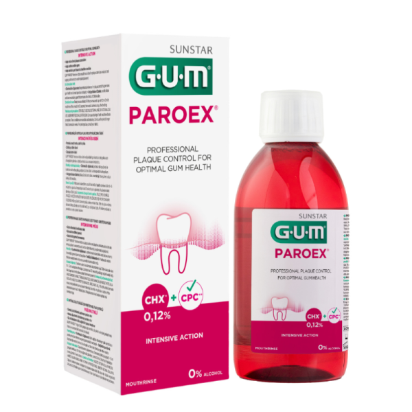 Ополіскувач GUM PAROEX 0,12% СНХ, антибактеріальна дія, 300 мл