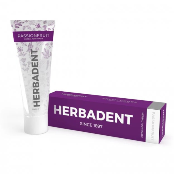 Зубна паста Herbadent Passionfruit смак маракуя, з фтором, 75 г Зубна паста Herbadent Passionfruit смак маракуя, з фтором, 75 г