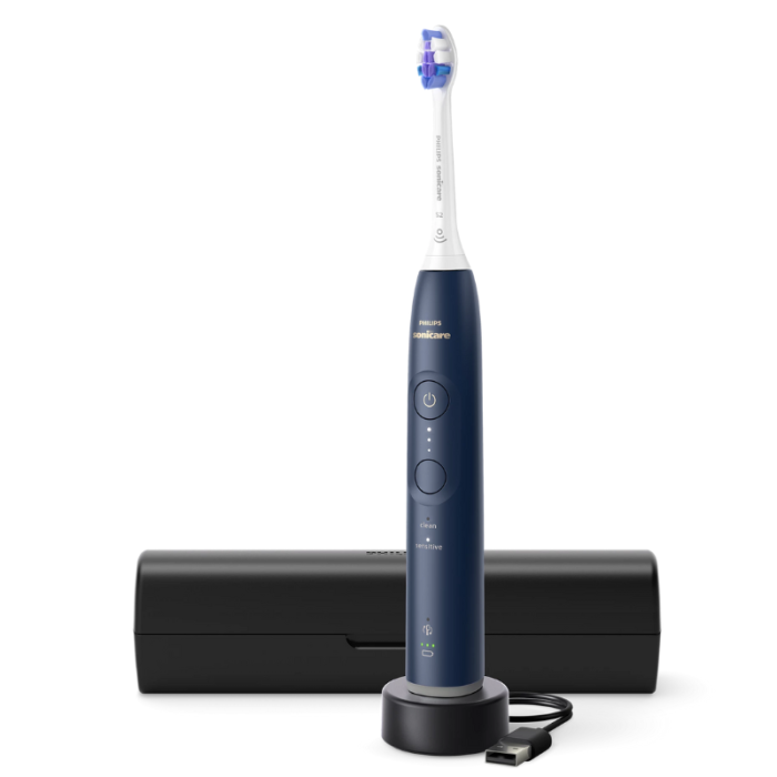 Звукова електрична щітка PHILIPS Sonicare 6100, HX7403/05, насадка для чутливих зубів, 2 режими, 3 інтенсивності+футляр