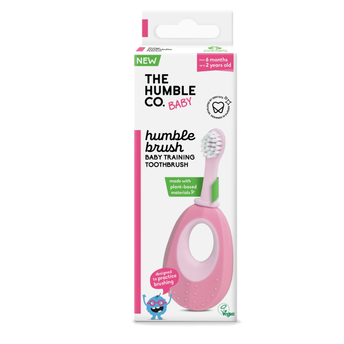 Дитяча зубна щітка The Humble Co. Ultra-Soft, на рослинній основі, ультра м'яка рожева, 0-2 роки