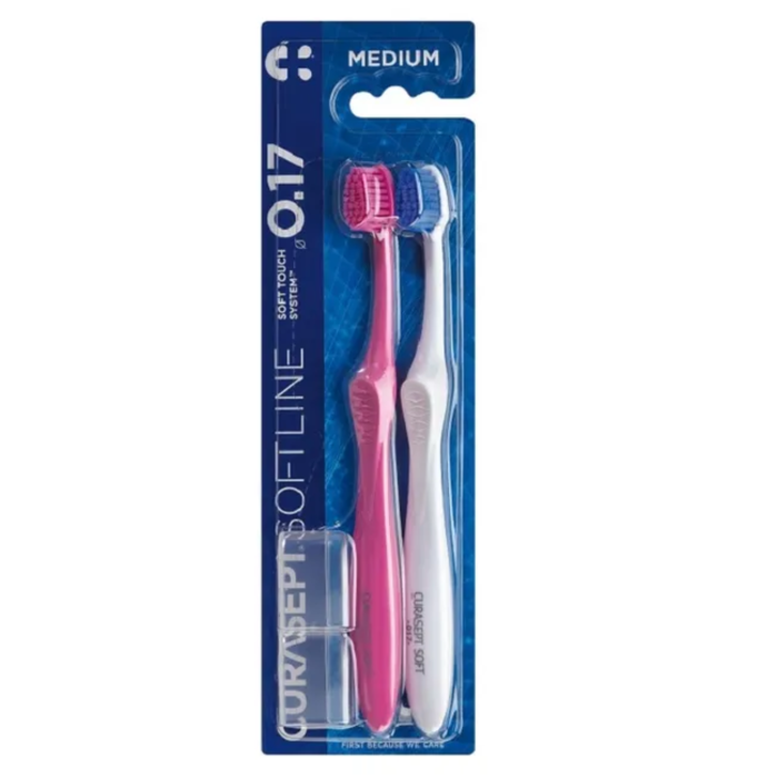 Набір зубних щіток CURASEPT TOOTHBRUSH MEDIUM 0,17 мм, середня жорсткість 2 шт