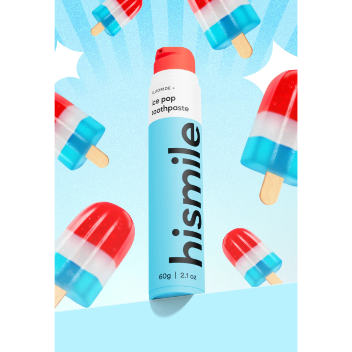 Зубна паста Hismile Ice Pop, смак фруктове морозиво, 60 г