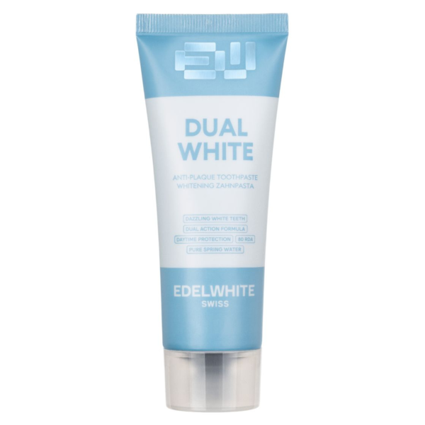 Зубна паста Edel+White Dual White, Антиналіт+відбілювання, 75 мл