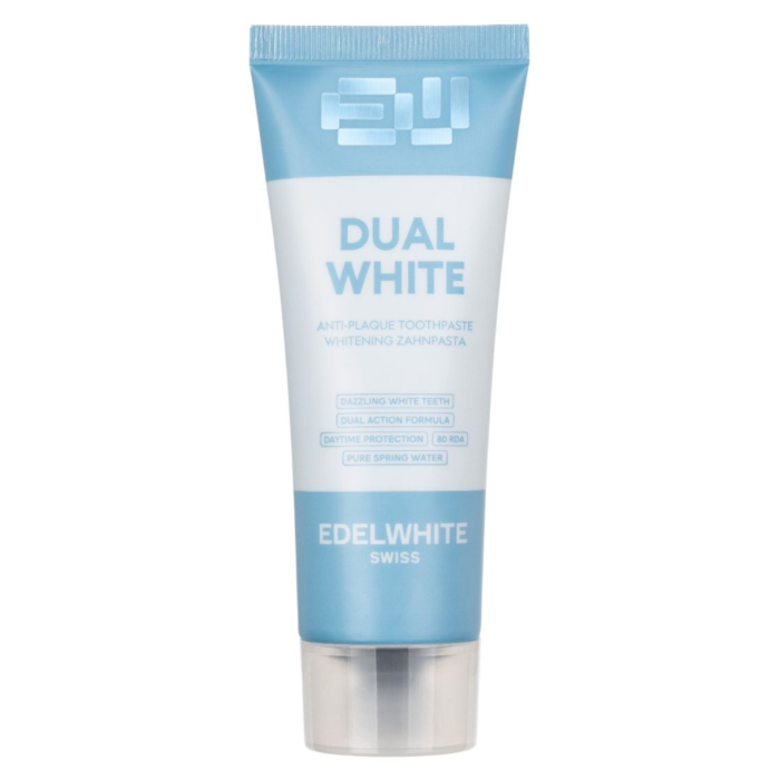 Зубна паста Edel+White Dual White, Антиналіт+відбілювання, 75 мл