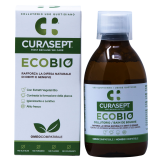 Ополіскувач CURASEPT EcoBIO, органічні екстракти для здоров'я ротової порожнини, без фтору, містить кальцій, 300 мл