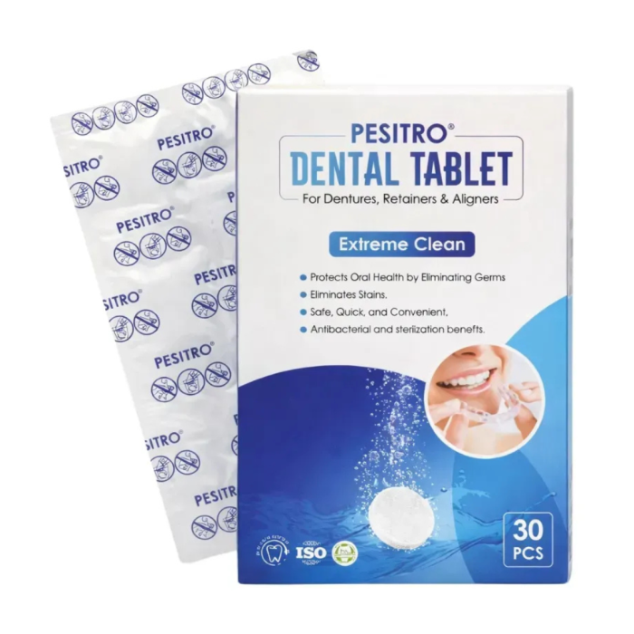 Таблетки Pesitro для очищення кап, протоезів, ретейнерів, 30 шт