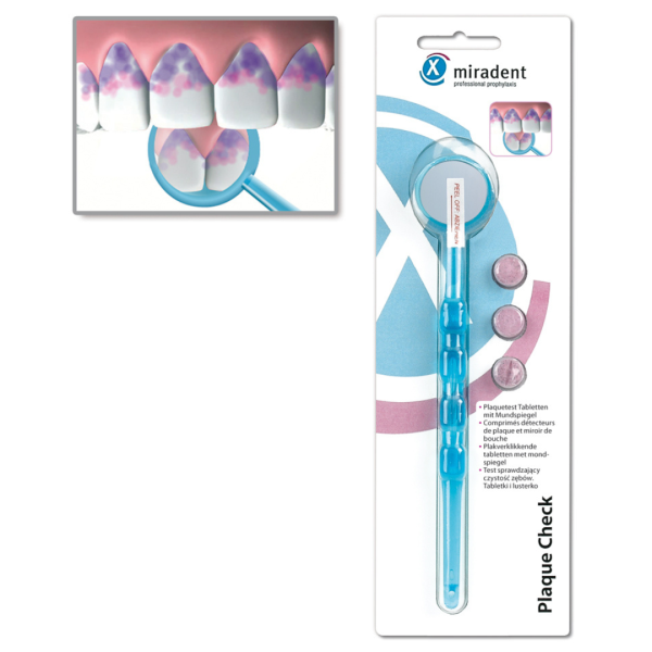 Таблетки для індикації бактеріального нальоту Miradent Mira-2-Ton+дзеркальце, 3 шт.