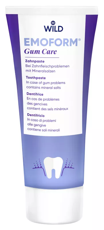 Зубна паста EMOFORM Gum Care, догляд за яснами, з мінеральними солями, 75 мл
