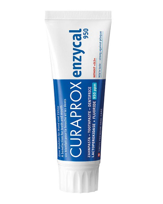 Зубна паста Curaprox Enzycal 950 з фтором, 75 мл Зубна паста Curaprox Enzycal 950 з фтором, 75 мл