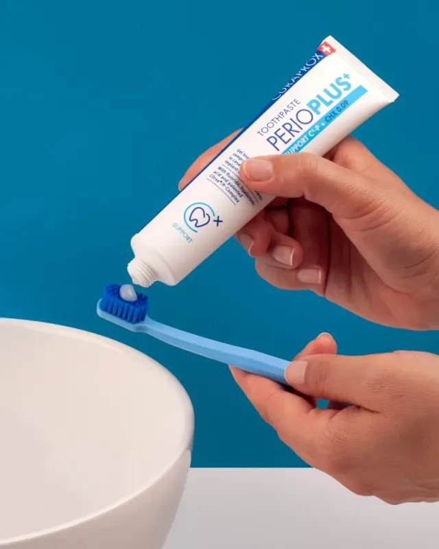Зубна паста Curaprox Perio Plus, СНХ 0,09% з гіалуроновою кислотою, 75 мл