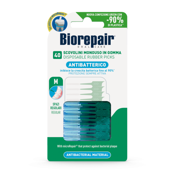 Силіконові зубочистки Biorepair, м'які, розмір М, 40 шт. Силіконові зубочистки Biorepair, м'які, розмір М, 40 шт.