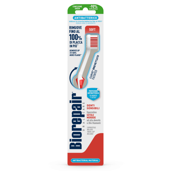 Зубна щітка Biorepair Soft, м'яка, для чутливих зубів Зубна щітка Biorepair Soft, м'яка, для чутливих зубів