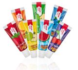Дитяча зубна паста Edel+White, набір, 7 фруктів, 7 шт по 9 мл, з першого зуба